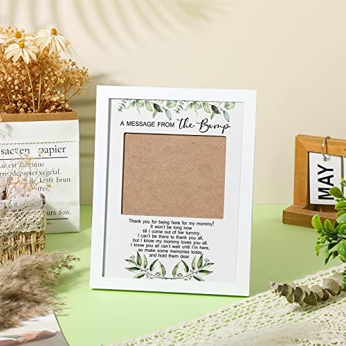 Tatuo Sonogram Frame Baby Shower Keepsake Green Leaves