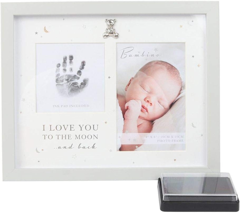 Juliana Bambino Baby Love You To Moon and Back Hand Print Photo Frame