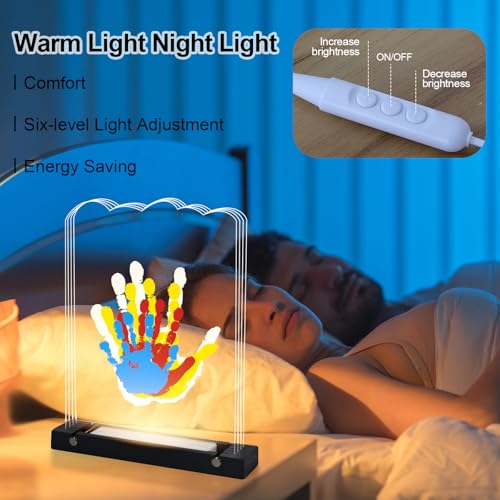 Family Handprint Kit with Night Light Baby Pet Keepsake Personalized Gift