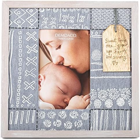 DEMDACO Little One Grey 95x95 Ceramic Picture Frame
