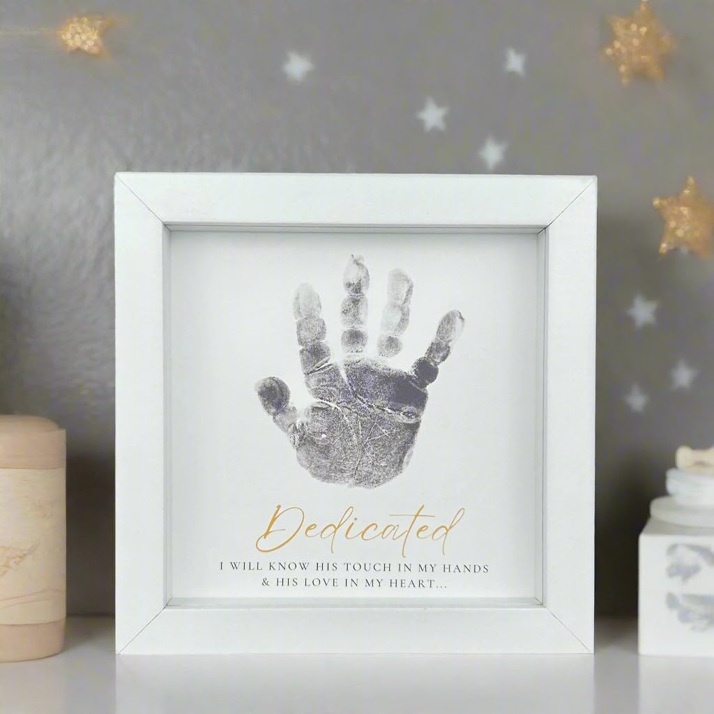 White Shadowbox Frame 6x6 for Baby Dedication Keepsakes 1
