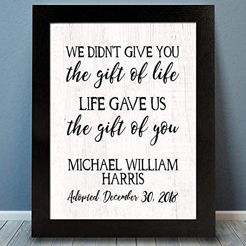 Adoption Day Print - Charming Gotcha Gift Plaque