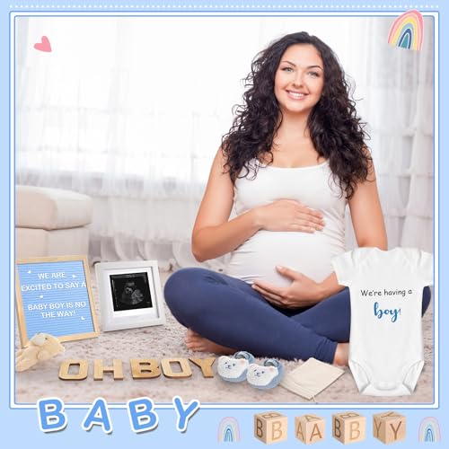 Canlierr 9 Pcs Pregnancy Announcement Set Boy Blue