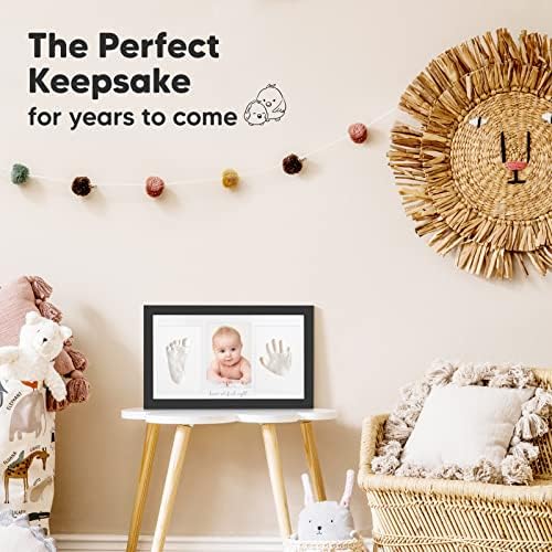 KeaBabies Baby Hand Footprint Kit - 4-Pack Inkless Keepsake Frame