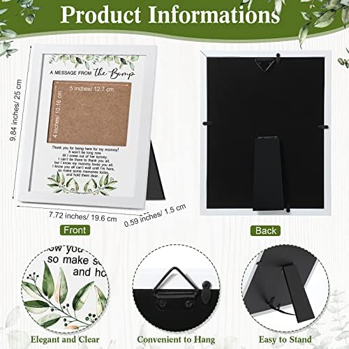 Tatuo Sonogram Frame Baby Shower Keepsake Green Leaves