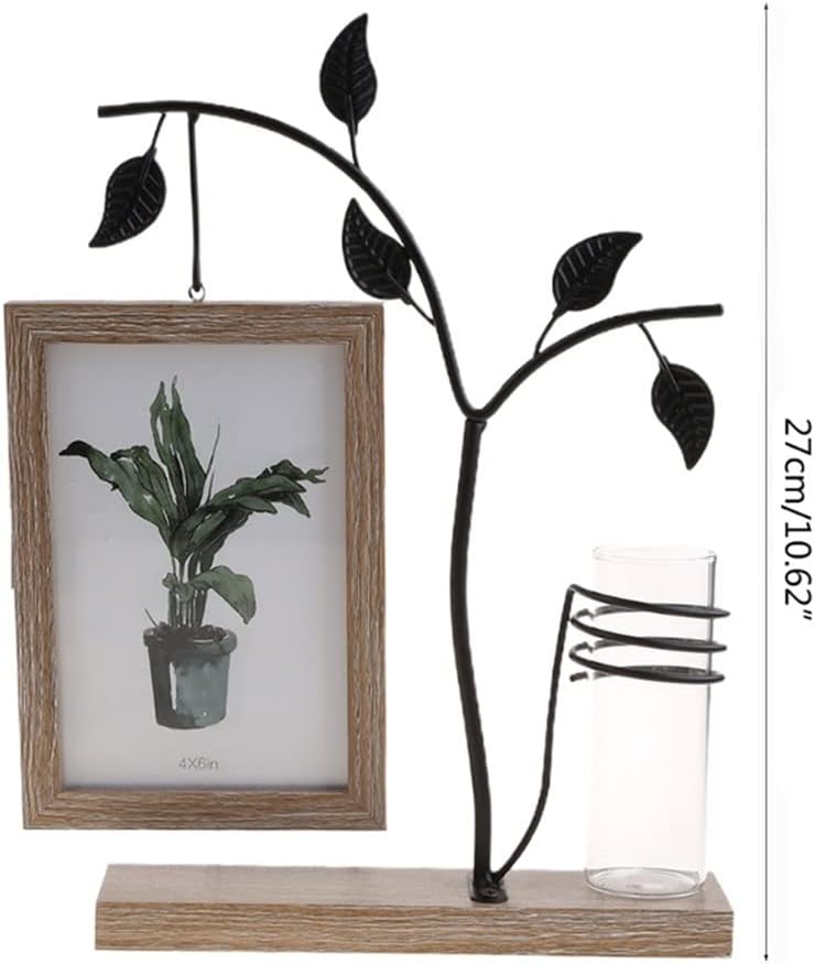STBTOO Family Frame 4x6 Vertical Metal Tree Desk Photo Frame with Glass