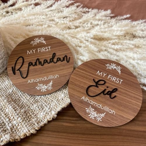 My First Ramadan Wooden Milestone Plaque Cherished Keepsake Baby Photoshoot Prop Newborn Decor Eid Decor