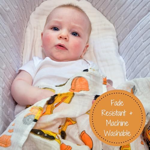 LollyBanks Construction Themed Swaddle Blanket