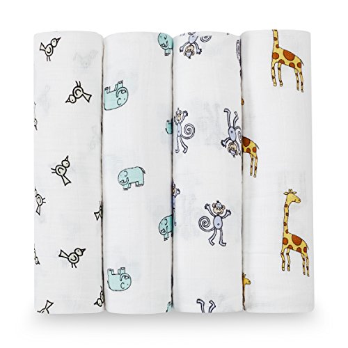 aden anais Jungle Jam Muslin Swaddle Blanket 4 Pack