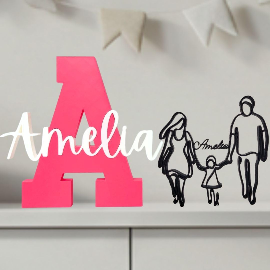 CLOVANEST Personalized Name Sign for Nursery Kids Room Decor