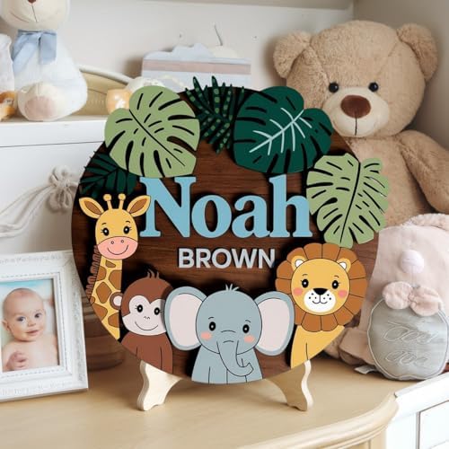 Personalized Wooden Name Sign for Baby Room Decor 1