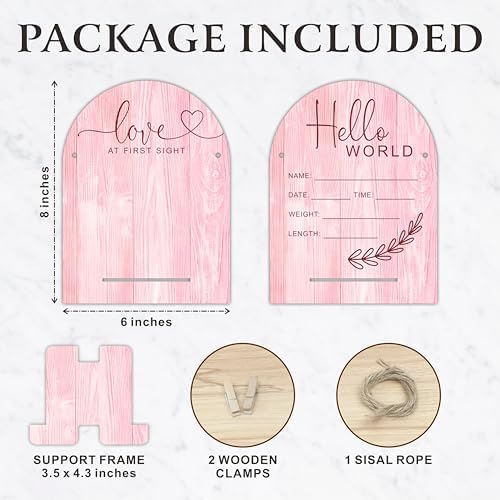 DYIRBIIY Hello World Baby Newborn Wooden Sign