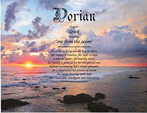 Coastal Sunset Personalized First Name Keepsake Print 85 x 11 1