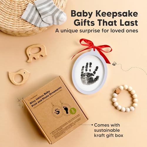 KeaBabies Inkless Baby Hand and Footprint Ornament Kit