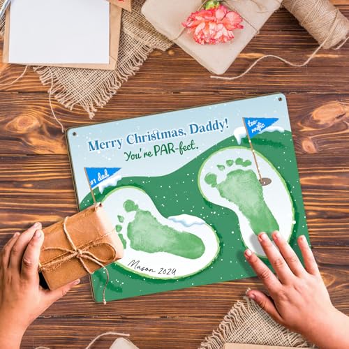 PAR-FECT Dad Footprint Handprint Keepsake Gift