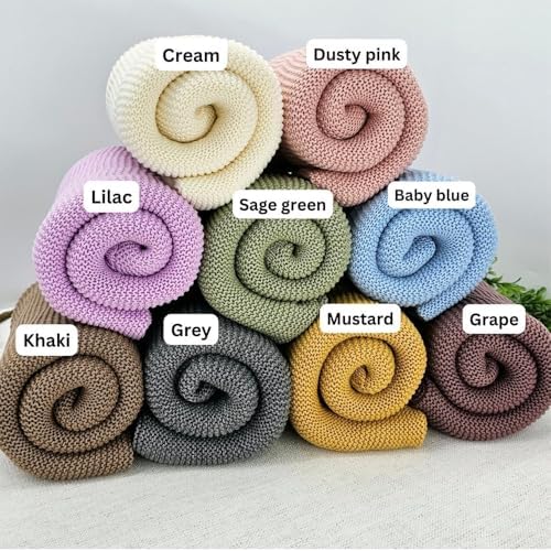 Personalized Baby Knit Blanket 30x40in with Name Animal
