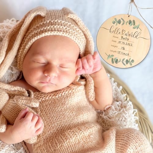 GAIBIJA Baby Birth Announcement Sign with Marker Pen