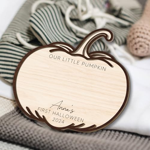 Personalized Halloween Footprint Sign for Baby