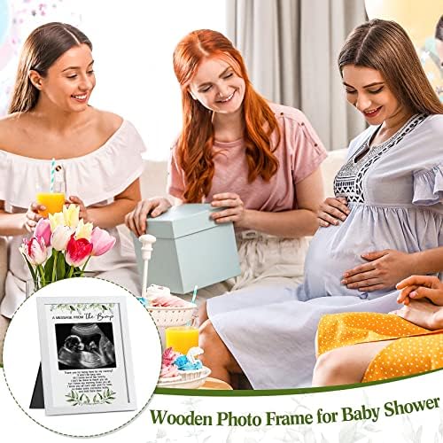 Tatuo Sonogram Frame Baby Shower Keepsake Green Leaves