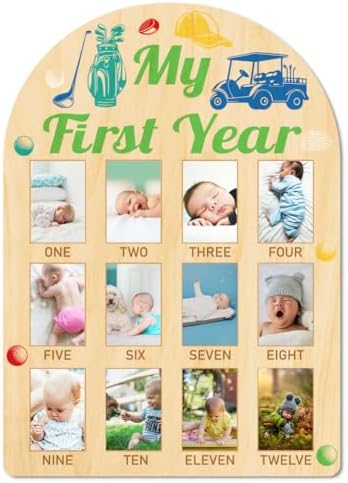 ORIGACH Baby Growth Photo Display Wooden Board 12 Months