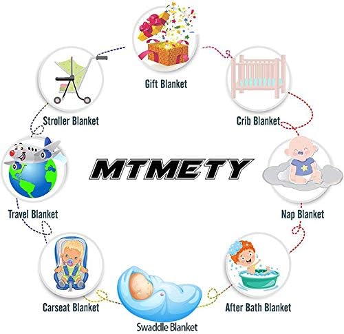 MTMETY Baby Milestone Blanket 48x40in Flannel Blanket