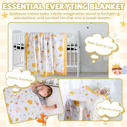 Gihims Baby Muslin Swaddle Blanket - 433x433 Inch Large Cotton Receiving Blanket