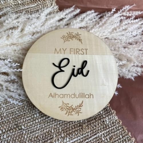 My First Ramadan Wooden Milestone Plaque Cherished Keepsake Baby Photoshoot Prop Newborn Decor Eid Decor