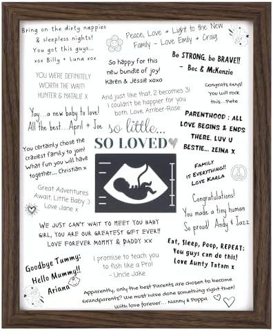 Baby Shower Guest Book Frame with Twin Option