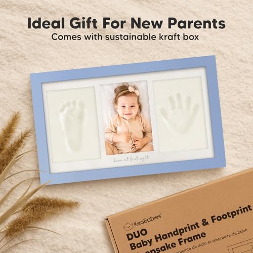 KeaBabies Baby Hand and Footprint Kit with First 5 Years Memory Book