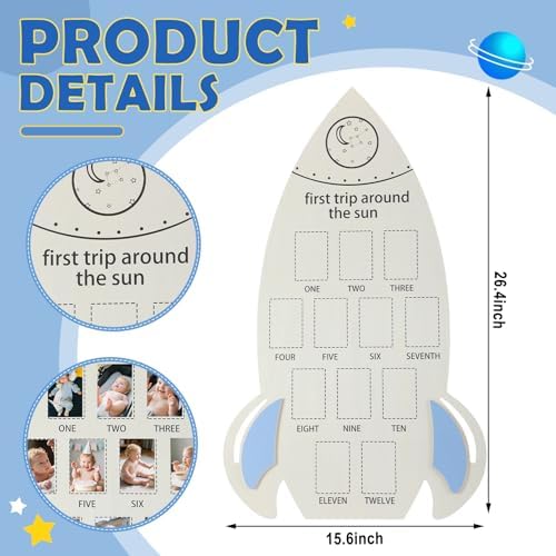 First Trip Around the Sun Rocket Photo Frame Keepsake