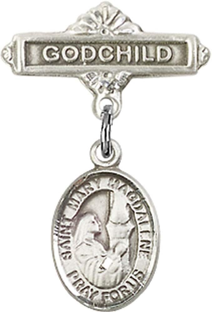 Religious Obsession Baby Badge with St Mary Magdalene Charm