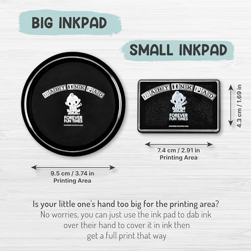 Baby Hand and Footprint Kit by Forever Fun Times Safe Ink Pad with 5 Colors