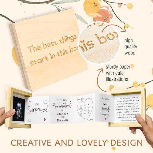 97 Decor Baby Announcement Wooden Keepsake Box