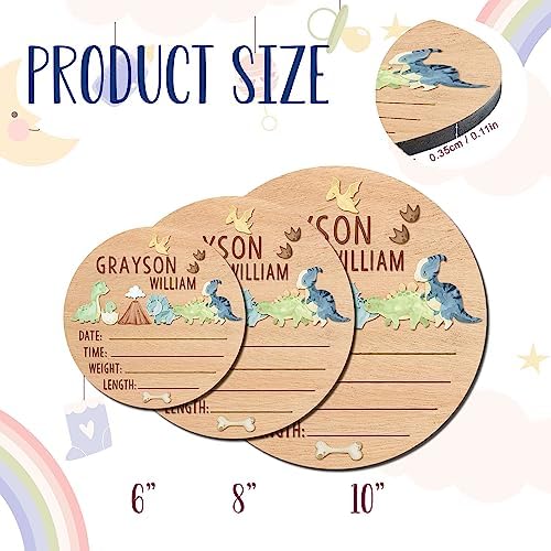 Personalized Baby Announcement Sign Dinosaur 182