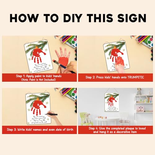 TRUMPETIC Christmas Lights Handprint Craft 8x10 1