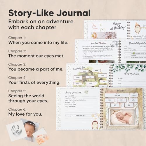 KeaBabies Baby Keepsake Frame and Memory Book 1
