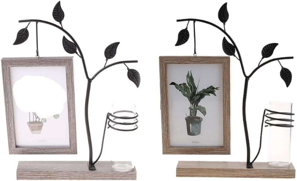 STBTOO Family Frame 4x6 Vertical Metal Tree Desk Photo Frame with Glass