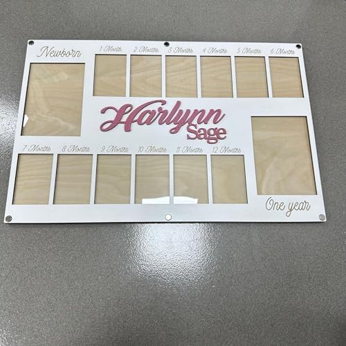 V-DECORPARKS My First Year Photo Frame - 12 Month Baby Decor