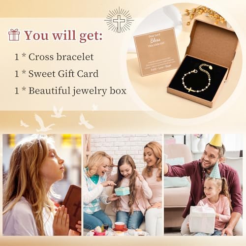 MEALGUET Baby Baptism Cross Bracelet Gift