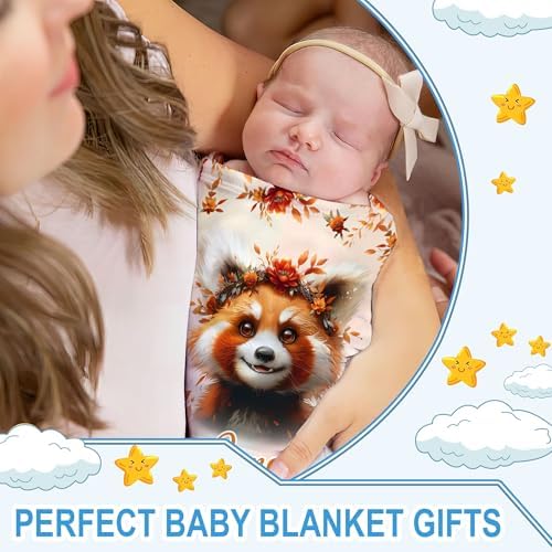 Hyturtle Personalized Red Panda Baby Blanket - Cozy Fleece Blanket for Newborns and Toddlers
