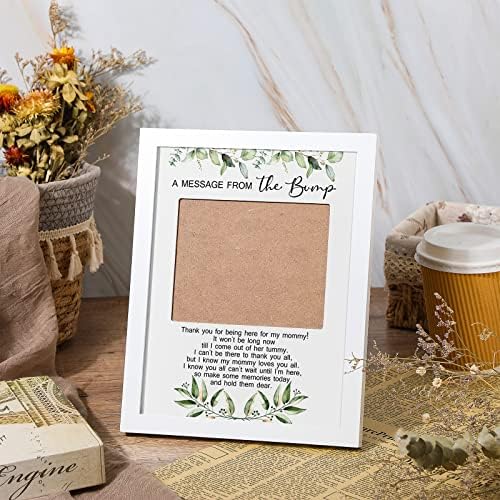 Tatuo Sonogram Frame Baby Shower Keepsake Green Leaves