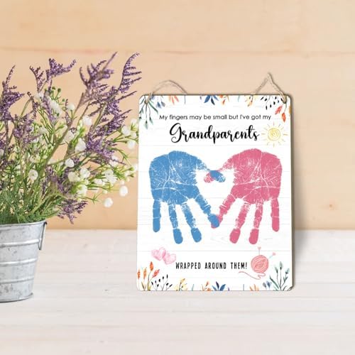 DIY Custom Handprint Keepsake for Grandparents
