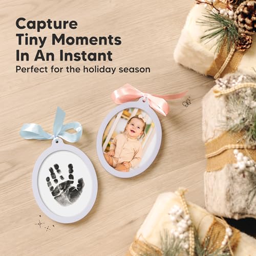 KeaBabies Inkless Baby Hand and Footprint Ornament Kit