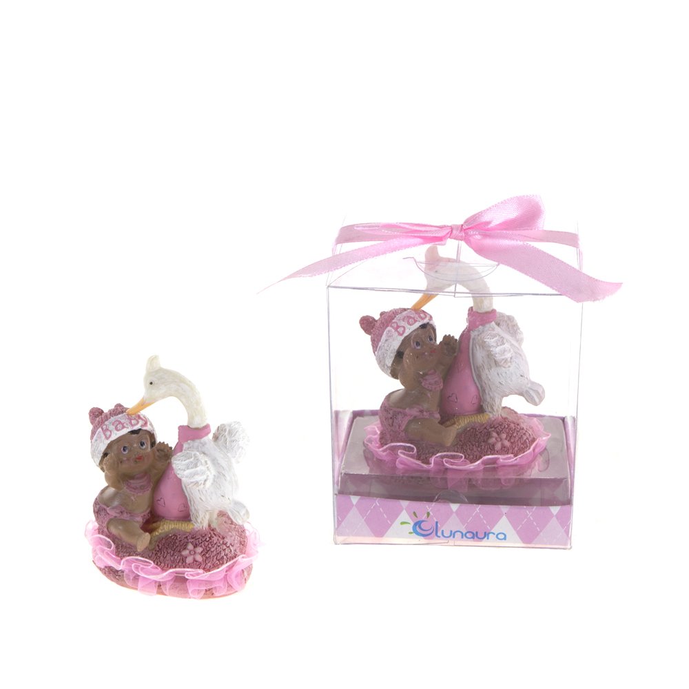 Lunaura Baby Stork Keepsake Set of 12 - Pink