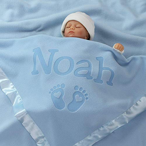 Custom Catch Personalized Baby Blanket with Name - Pink or Blue