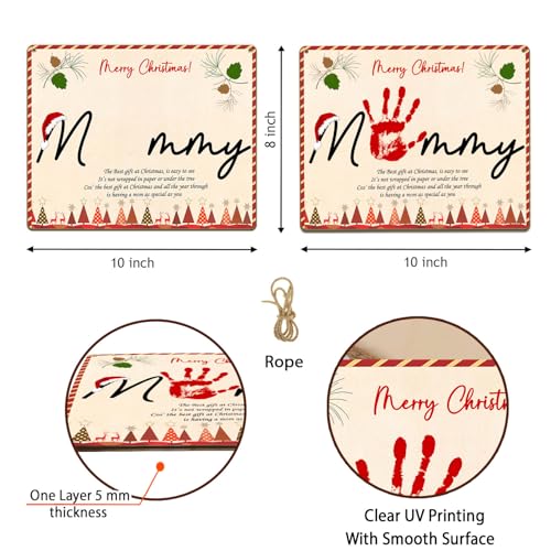 Personalized Baby Handprint Christmas Gift for Mom