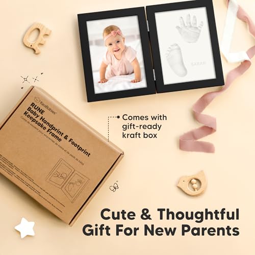 KeaBabies Baby Hand and Footprint Kit - Quick Dry Clay Onyx Black