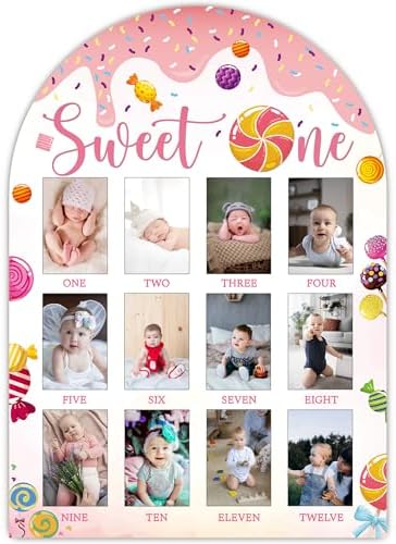 My First Year Photo Board 12 Months Wooden Frame for Baby Milestones
