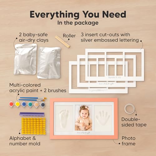 KeaBabies Baby Footprint Kit First 5 Years Memory Book