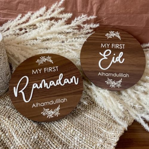 My First Ramadan Wooden Milestone Plaque Cherished Keepsake Baby Photoshoot Prop Newborn Decor Eid Decor